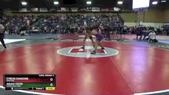 160 lbs Cons. Round 2 - Aidan Hood, Woodland Park vs Cyrun Sanzone, Boulder