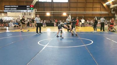 119 lbs Quarterfinal - Logan Costello, Metrowest United/belmont Hill vs Brody Sayers, Doughboy