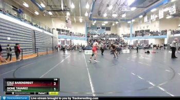 138 lbs Cons. Round 4 - Cole Barendregt, Minico vs Sione Tavarez, South Fremont