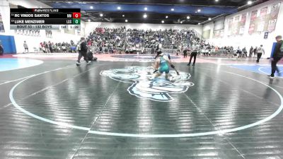 132 Boys Champ. Round 1 - Luke Menzimer, La Costa Canyon vs Rc Vinjos Santos, Mira Mesa