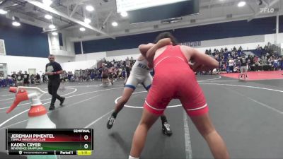 215 lbs Semifinal - Jeremiah Pimentel, Temple Wrestling Club vs Kaden Cryer, Reverence Grappling