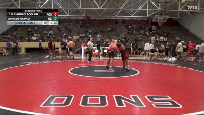 285 lbs Cons. Round 3 - Alejandro Scolari, Palomar College vs Marcus Ochoa, Victor Valley College