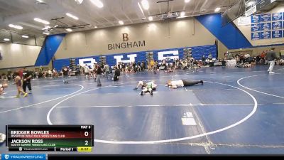 100 lbs Round 3 - Jackson Ross, South Summit Wrestling Club vs Bridger Bowles, Riverton Wolf Pack Wrestling Club