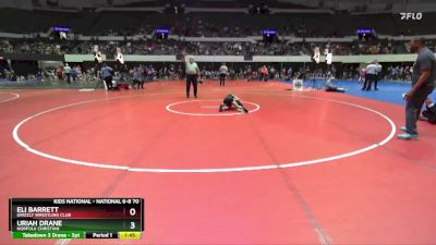 National 6-8 70 Round 1 - Eli Barrett, Grizzly Wrestling Club vs Uriah Drane, Norfolk Christian