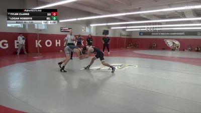 133 lbs Champ. Round 2 - Tyler Clarke, St. Ambrose University vs Logan Roberts, Millikin