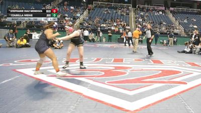 7A - 152 lbs 1st Place Match - Yzabella Weihe, Jack Britt High School vs Stephanie Diaz Mendoza, Riverside High School (Durham)