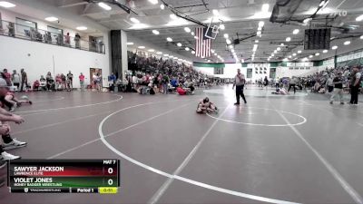 45 lbs Round 2 - Violet Jones, Honey Badger Wrestling vs Sawyer Jackson, Lawrence Elite