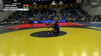 197 lbs Champ. Round 2 - Wesley Wilson, Cal Poly vs Angel Cervantes, CSU Bakersfield