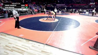 1A 215 lbs Semifinal - Drake Champlin, Wood River (East Alton-W.R.) vs John Keigher, Coal City