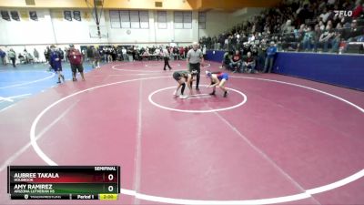 100 lbs Semifinal - Amy Ramirez, Arizona Lutheran HS vs Aubree Takala, Holbrook