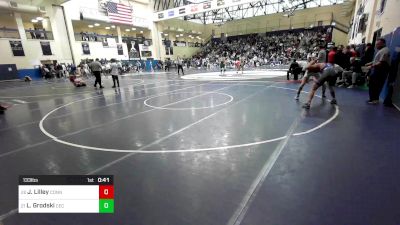 133 lbs Consi Of 16 #1 - Jake Lilley, Connellsville vs Lukas Grodski, Conwell-Egan Catholic