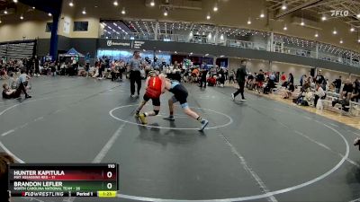 110 lbs Round 2 (4 Team) - Brandon Lefler, North Carolina National Team vs Hunter Kapitula, Mat Assassins Red