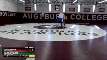 285 lbs Cons. Round 1 - Marc Aruguete, UW - Platteville vs Johan Rodvik, Ridgewater CC