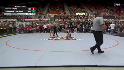 120 lbs Semifinal - Leiannah Landreth, Mulvane HS vs Olivia Lyons, Burlington Hs