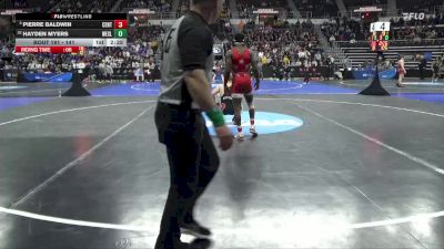 141 lbs Quarterfinal - Pierre Baldwin, Central (IA) vs Hayden Myers, Wesleyan (CT)