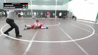 113 lbs Quarterfinal - Justin Davis, RWC vs Maysen Perkins, Greater Heights Wrestling