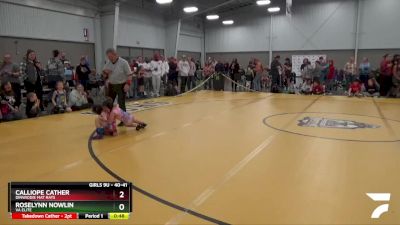 40-41 lbs Round 1 - Calliope Cather, Dinwiddie Mat Rats vs Roselynn Nowlin, VA Elite