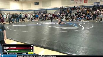 132 lbs Quarterfinal - Thomas Krueger, Eagan vs Kaden Nicolas, Becker