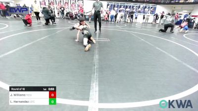 70 lbs Round Of 16 - Jaxson Williams, Tecumseh Youth Wrestling vs Lorenzo Hernandez, Lone Grove Takedown Club