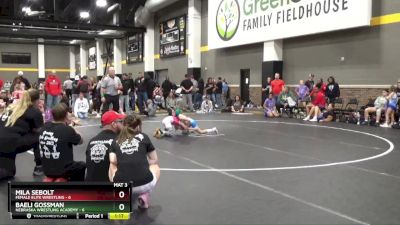 58 lbs Round 3 (4 Team) - Mila Sebolt, Female Elite Wrestling vs Baeli Gossman, Nebraska Wrestling Academy