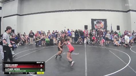 82 lbs Quarterfinal - Luther Hicks, Summerville Takedown Club vs Zech Ashby, Hard Rock Rams