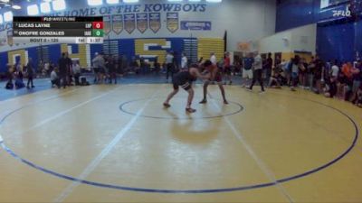 120 lbs Semifinal - Lucas Layne, Lake Highland Prep vs Onofre Gonzales, IMG Academy/ Ascender Elite