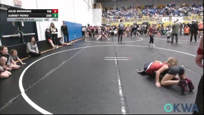 58-62 lbs Consi Of 8 #2 - Jolee Browning, Prime Wrestling vs Aubrey Petro, Cowboy Wrestling Club