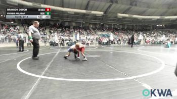 46 lbs Consi Of 4 - Drayson Couch, Del City Little League Wrestling vs Ryder Aguilar, Newkirk Takedown Club