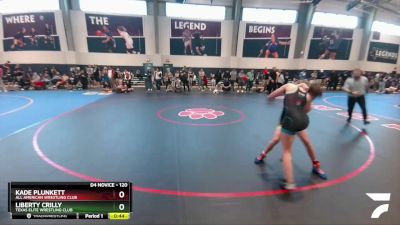 120 lbs Cons. Round 2 - Liberty Crilly, Texas Elite Wrestling Club vs Kade Plunkett, All American Wrestling Club