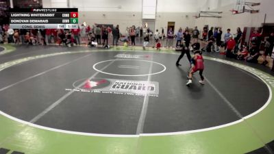 56 lbs Cons. Semis - Lightning Whiterabbit, Coon Rapids Mat Bandits Wrestling Club vs Donovan Demarais, GRYND Wrestling
