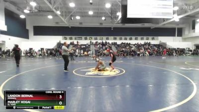 120 lbs Cons. Round 4 - Landon Bernal, Imperial vs Marley Hogai, El Toro