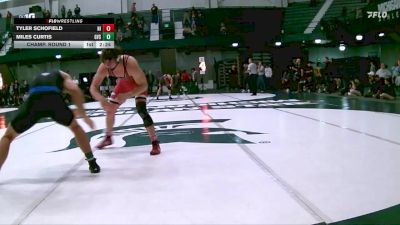 174 lbs Champ. Round 1 - Miles Curtis, GVSU vs Tyler Schofield, Northern Illinois