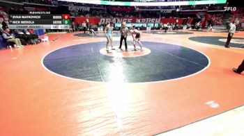 3A 138 lbs Champ. Round 1 - Evan Matkovich, Aurora (West Aurora) vs Nick Merola, Roselle (Lake Park)