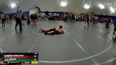 140 lbs Round 5 (8 Team) - Clay Becker, Rogue WC vs Cameron Singleton, Silo WC