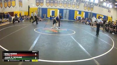 145 lbs Quarterfinals (8 Team) - Judge M. Deyoung, Merritt Island vs Emile Morris, Miramar