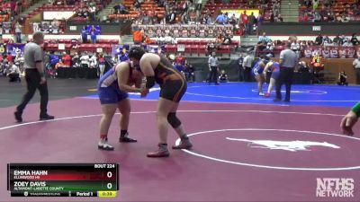 235 lbs Cons. Round 1 - Zoey Davis, Altamont-Labette County vs Emma Hahn, Ellinwood HS