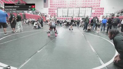 100-110 lbs Rr Rnd 4 - Savannah Reilly, Tulsa Blue T Panthers vs Evalynn Diaz, OKC Saints Wrestling
