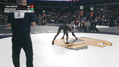 132 lbs Round Of 32 - Nick Agerton, Frontier (CS) vs Brian Miller, Palo Alto (CC)
