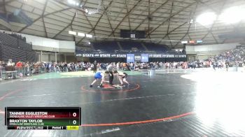 120 lbs Champ. Round 2 - Tanner Eggleston, Snoqualmie Valley Wrestling Club vs Braxton Taylor, Steelclaw Wrestling Club