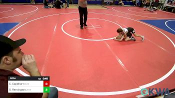 52 lbs Quarterfinal - Cruz Capehart, Glenpool Youth Wrestling vs Samuel Remington, Jenks Trojan Wrestling Club