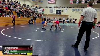 132 lbs Semifinal - Austin Wilhelm, Newberg vs Henry Brewster, McMinnville