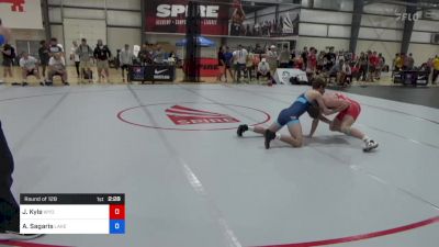 61 kg Round Of 128 - Josh Kyle, Wyoming Wrestling Reg Training Ctr vs Anthony Sagaris, Lake Erie Regional Training Center