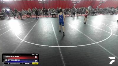 113 lbs Cons. Round 2 - Keagan Albers, IL vs Henry Manning, IL