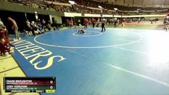 Rookie K-2 52 Semifinal - Cody Kohlman, Williamsburg Wrestling Club vs Chase Broughton, Williamsburg Wrestling Club