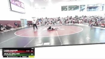 125 lbs Finals (2 Team) - Caden Hanover, Palomar College vs Nicolas Arellano, Mt. SAC (Maroon)