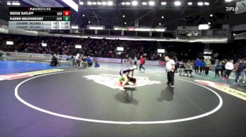 Girls 125 lbs Champ. Round 1 - Kaden Weathersby, Clover Park (Girls) vs Reese Ratliff, Life Christian Academy (Girls)