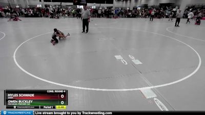 49 lbs Cons. Round 4 - Myles Schwade, Iowa vs Owen Buckley, Michigan Premier WC