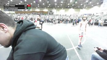 95 lbs Consi Of 8 #2 - Xavier Forgie, Ruby Mountain WC vs Colt Springstead, Willows Wrestling