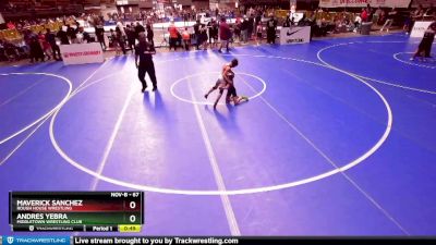 67 lbs Cons. Round 5 - Maverick Sanchez, Rough House Wrestling vs Andres Yebra, Middletown Wrestling Club