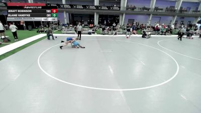 Junior Boys - 132 lbs Cons. Round 4 - Jeratt Robinson, Team Idaho Wrestling Club vs Blaine VanDyke, Conrad Wrestling Club